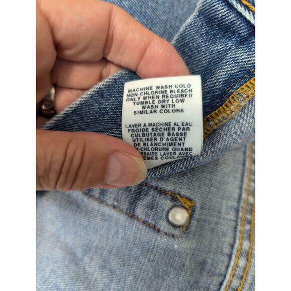 Vintage 90's Polo Jeans Company C-5 Carpenter Jean Short Jhorts Long Length 36 - Picture 6 of 11